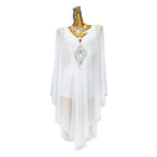 Rhinestone Latin Dance Dress with Accessories Set — White