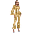 Metallic Flare Jumpsuit | 70s Disco | Bell Bottom