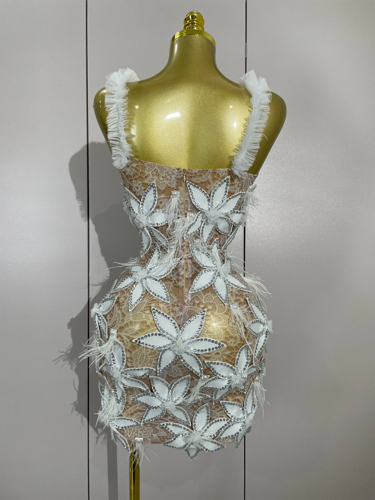3D Floral Petal Mini Dress | Sweetheart | Pageant