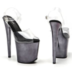 20CM Clear Platform Pole Dance Heels - 8 Inch High Heel Lucite Performance Sandals