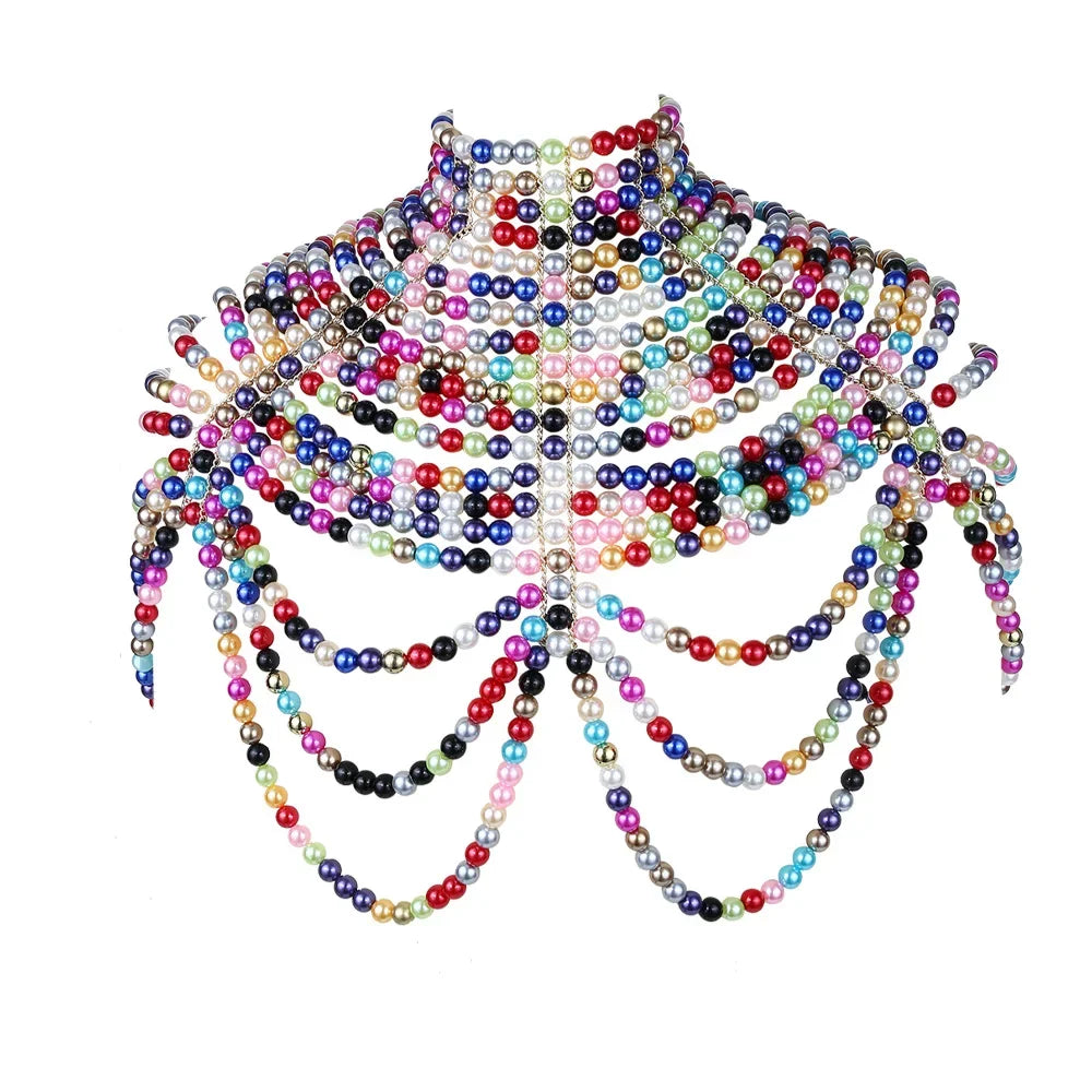 Pearl Shoulder Body Chain | Collar & Shawl