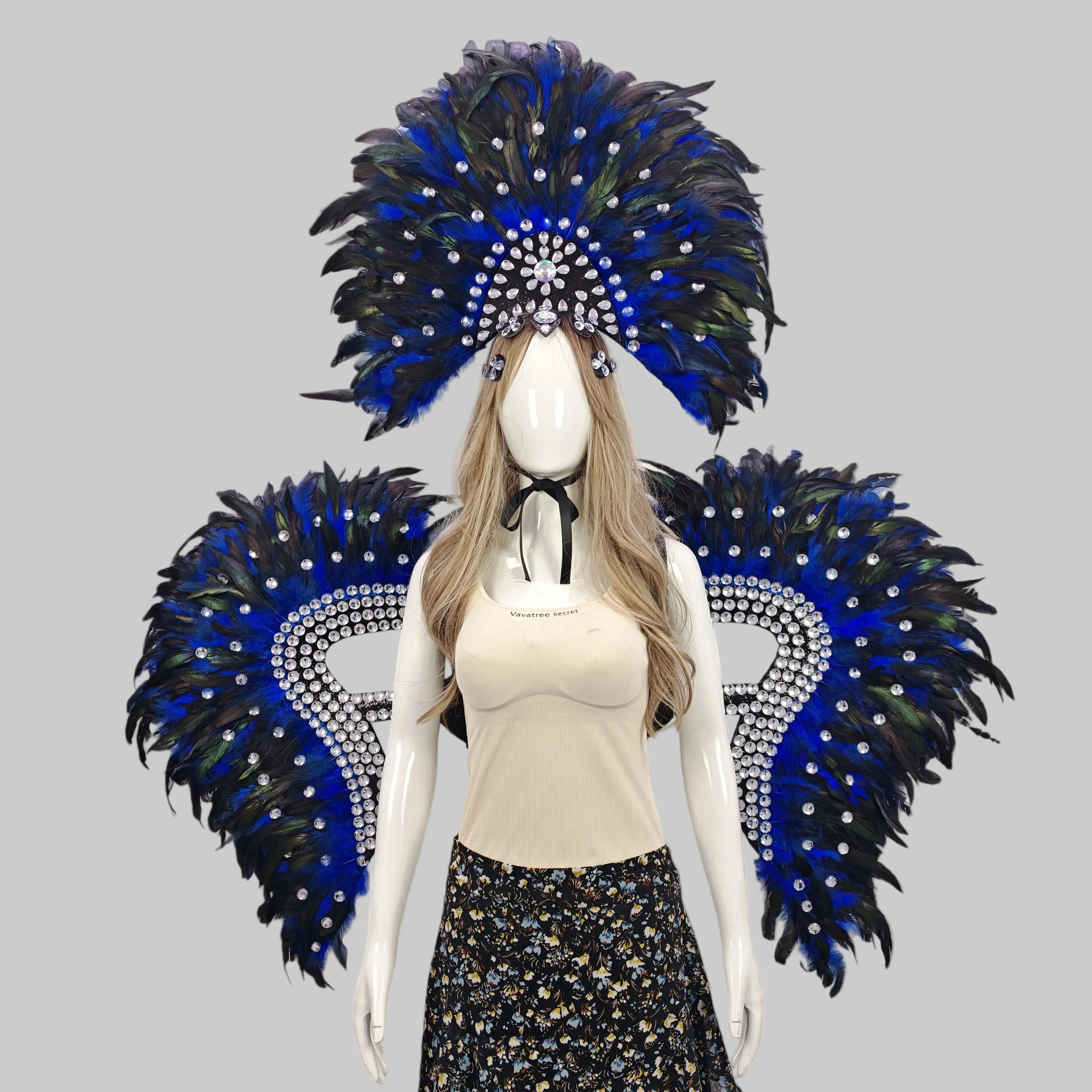 Feather Headdress & Wing Set - Festival & Performance Costume
