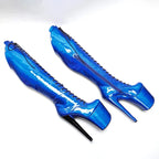Platform Pole Dance Boots | 20cm Heel | Black & Blue