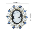 Victorian Pearl Cameo Brooch | Portrait Pin | Wedding & Stage