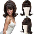 Vintage Short Wavy Wig | Flat Bangs | 14 Inch