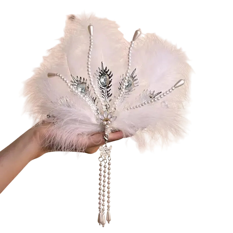 Feather Hairstick | Beaded Fringe | 3 Colors