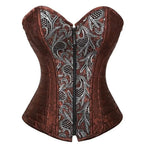 Brocade Corset Dress | Gothic Steampunk | Hi-Lo Ruffle Skirt | Plus Size