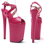 Stone Pattern Platform Sandals - 23cm Pole Dance Heels