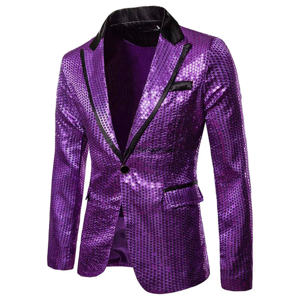 Men's Sequin Blazer | One Button | Stage