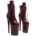 9-Inch Patent Platform Ankle Boots - High Heel Performance Boots