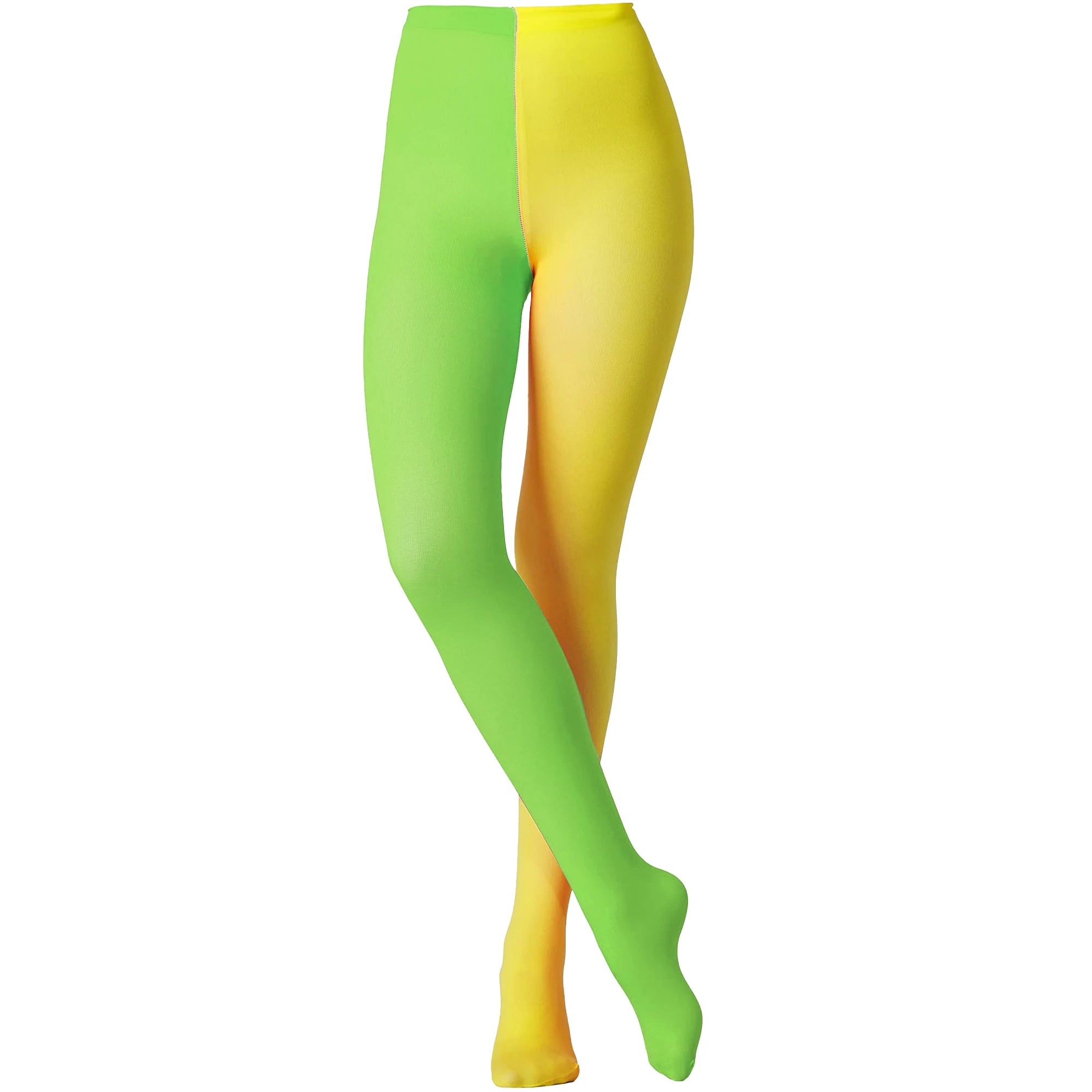 Two-Tone Colorblock Tights | Dopamine Colors | 27 Combos
