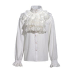 Victorian Ruffle Shirt | Stand Collar | Steampunk