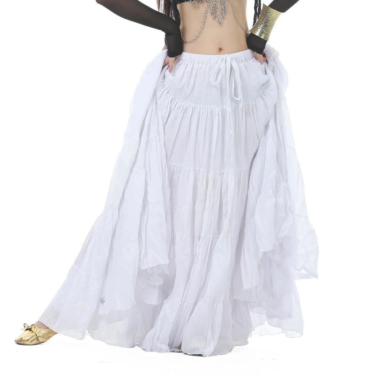 Tribal Gypsy Belly Dance Skirt | 21-Yard Linen Maxi