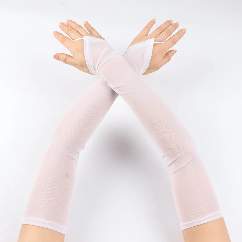 Sheer Finger-Loop Arm Sleeves | Stage