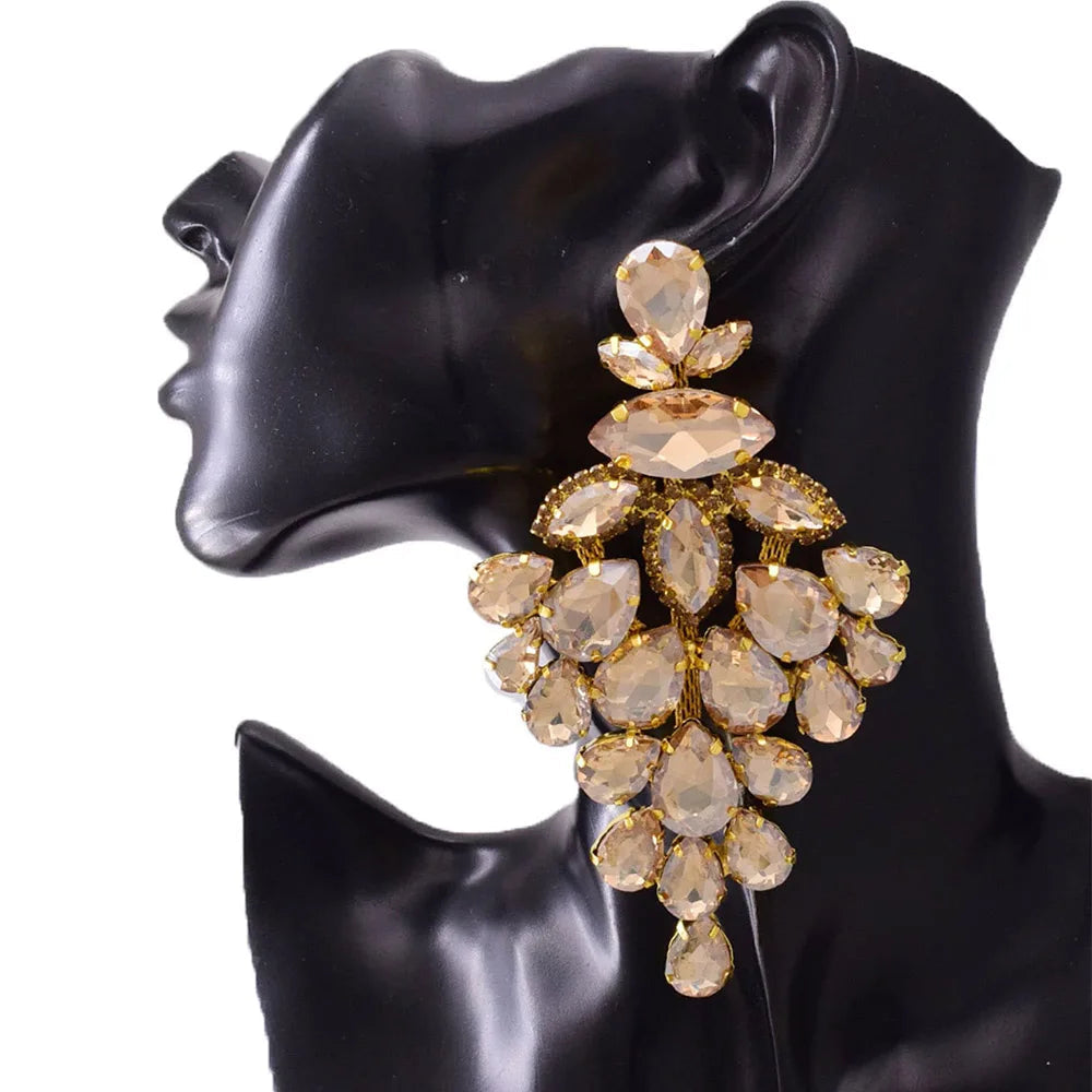 Statement Drop Earrings | Champagne Gold