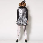 Horror Clown Costume | Stripe Killer Dress | Adult & Kids