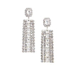 Rhinestone Fringe Drop Earrings