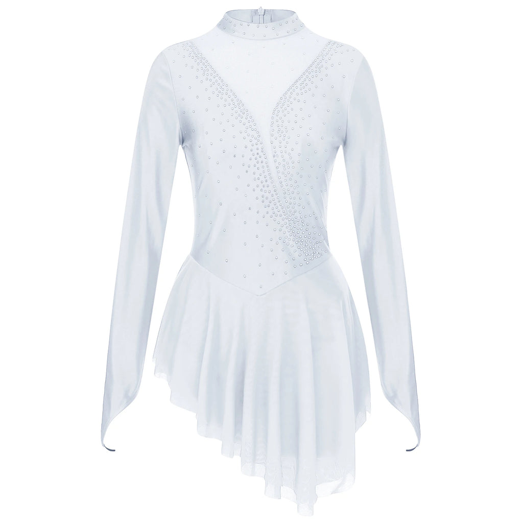 Aurora Rhinestone Lyrical Dance Leotard Dress