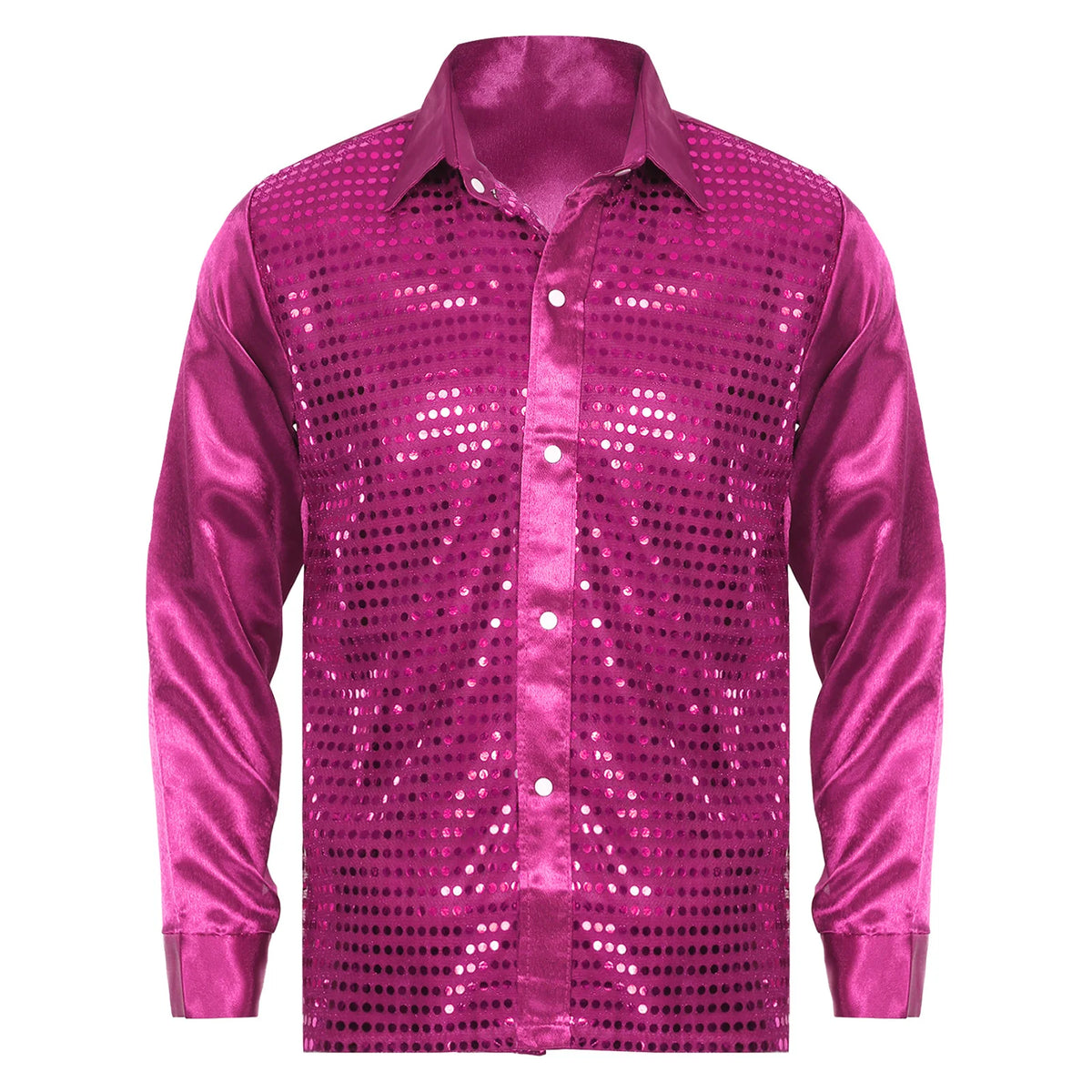 Men's Sequin Shirt | Long-Sleeve Sparkle