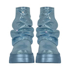 Rhinestone Fold-Over Mid-Calf Boots — Sizes 5 to 15