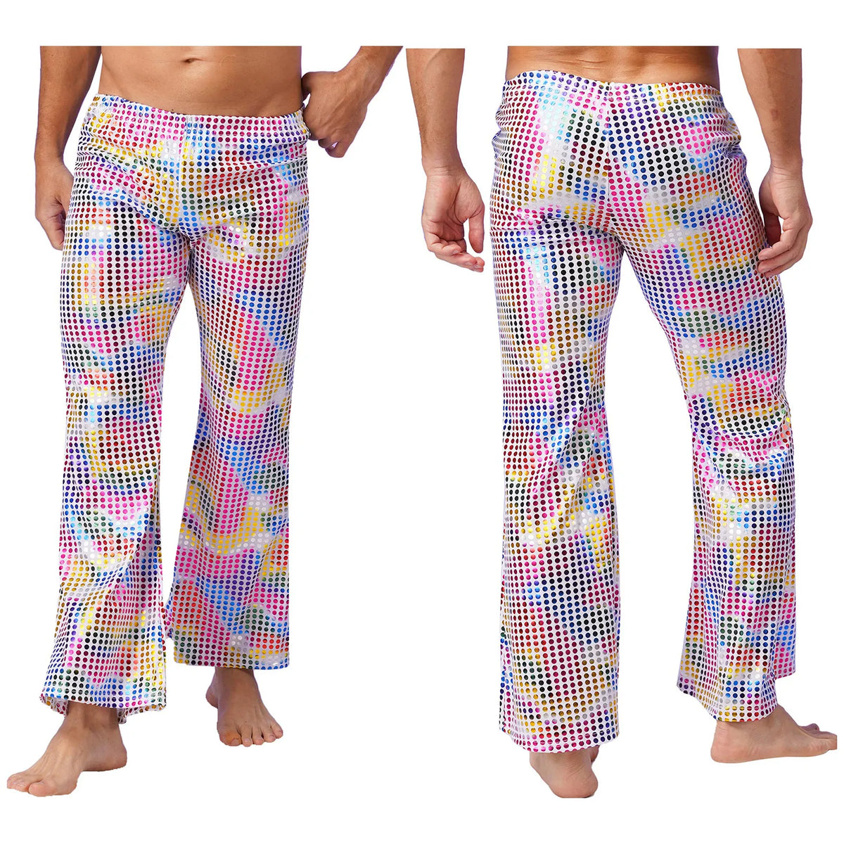 Men's Metallic Flare Pants | Jazz Dance | Shiny Finish