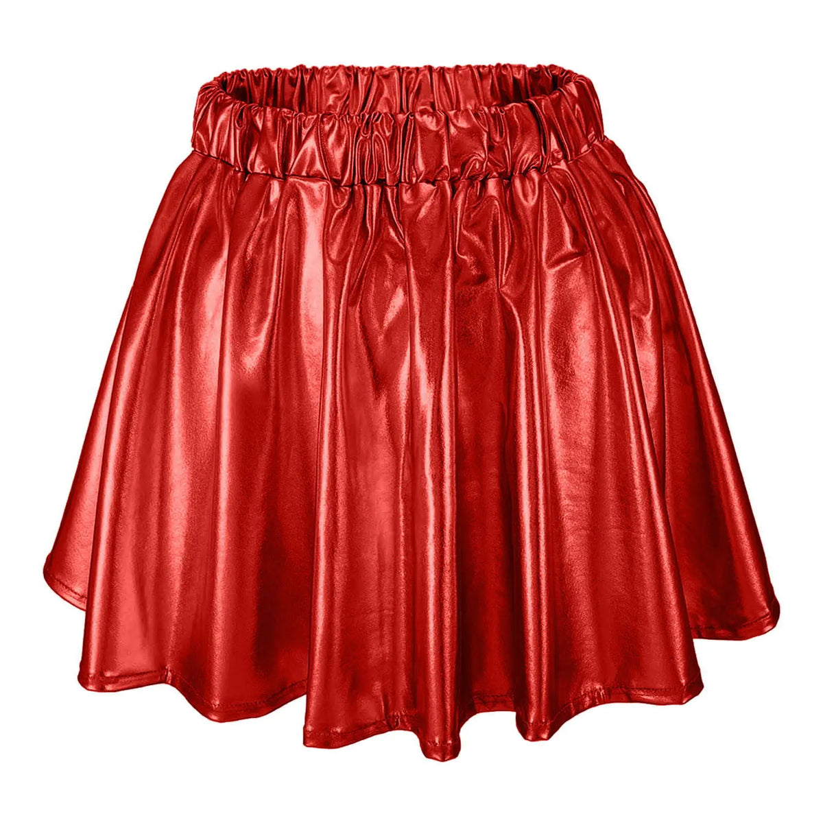 Metallic Swing Stage Skirt | Elastic Waist