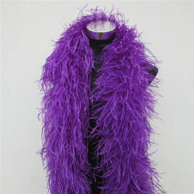 Ostrich Feather Boa | 2 Meters | 6-Layer Fluffy | Performance