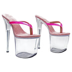 8-Inch Clear Platform Sandals