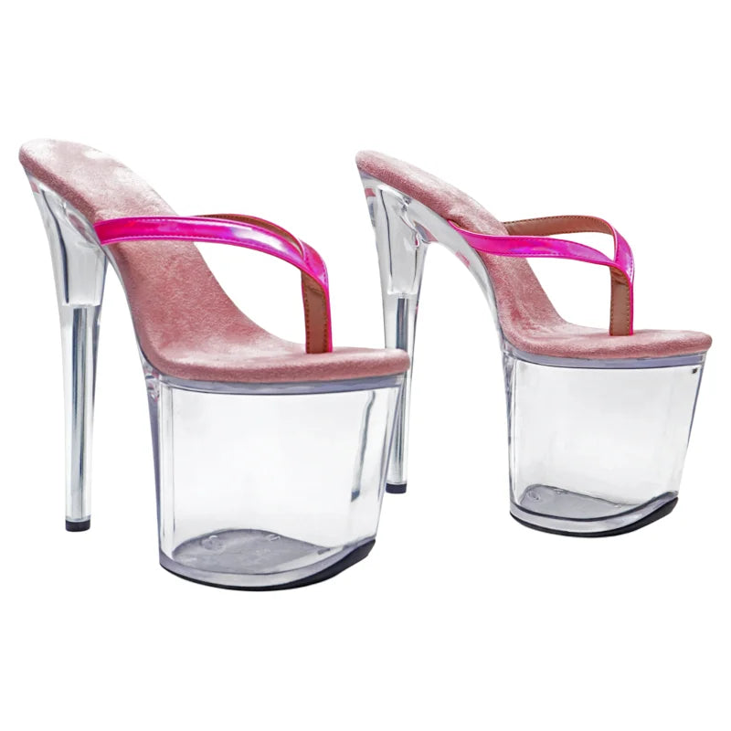 8-Inch Clear Platform Sandals