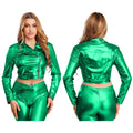 Metallic Cropped Moto Blazer Jacket | 4 Colors
