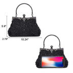 Vintage Beaded Evening Clutch | Sequin Crossbody Bag