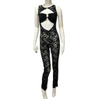 Black Button Top & Pants Two-Piece Set - High Stretch Outfit