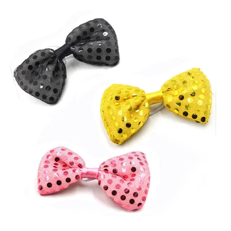 LED Light-Up Sequin Bow Tie | 3 Flash Modes | 10 Colors