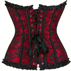 Overbust Corset | Burlesque Waist Cincher | Bow Detail
