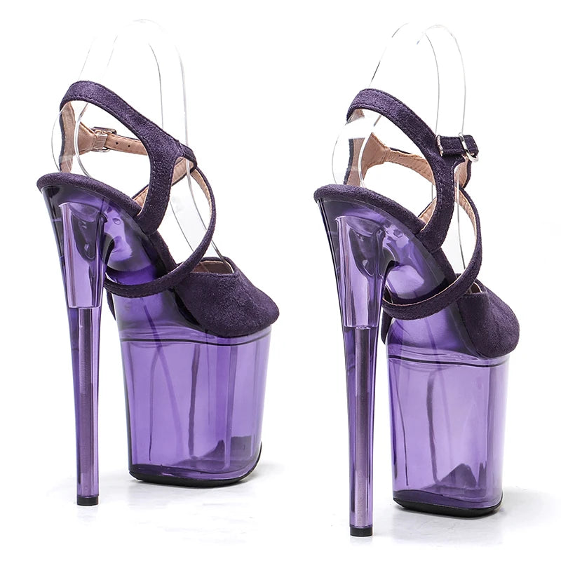 8-Inch Suede Open-Toe Platform Sandals