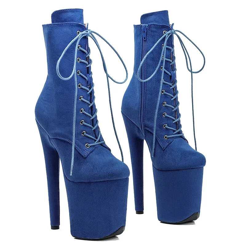 Extreme 20cm Ankle Boots - 8" Platform Pole Dance Heels