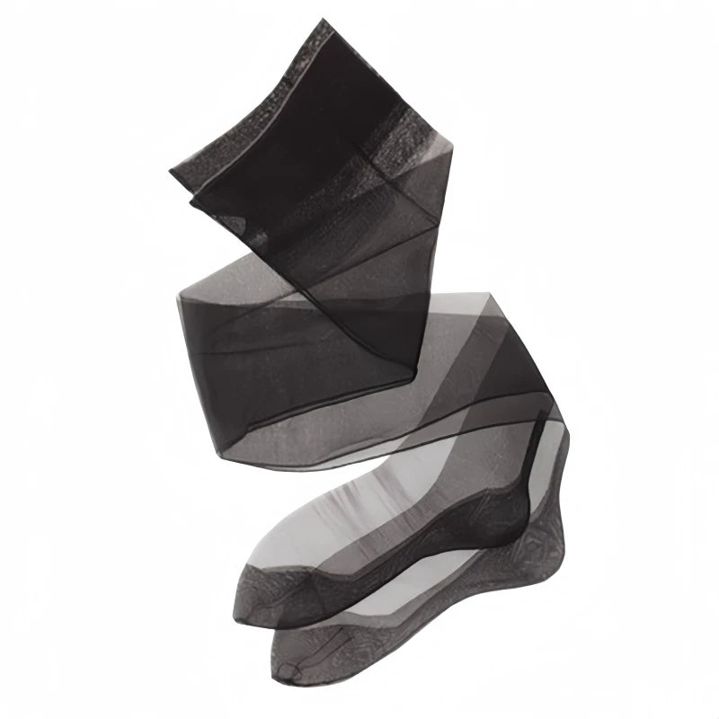 Ribbed Thigh-High Stockings | Wide Rib | Sheer Finish