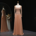 Beaded Bodice Chiffon A-Line Gown | Strapless | 6 Colors