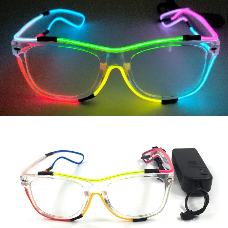 EL Wire Glow Glasses | LED Neon Goggles | 22 Colors