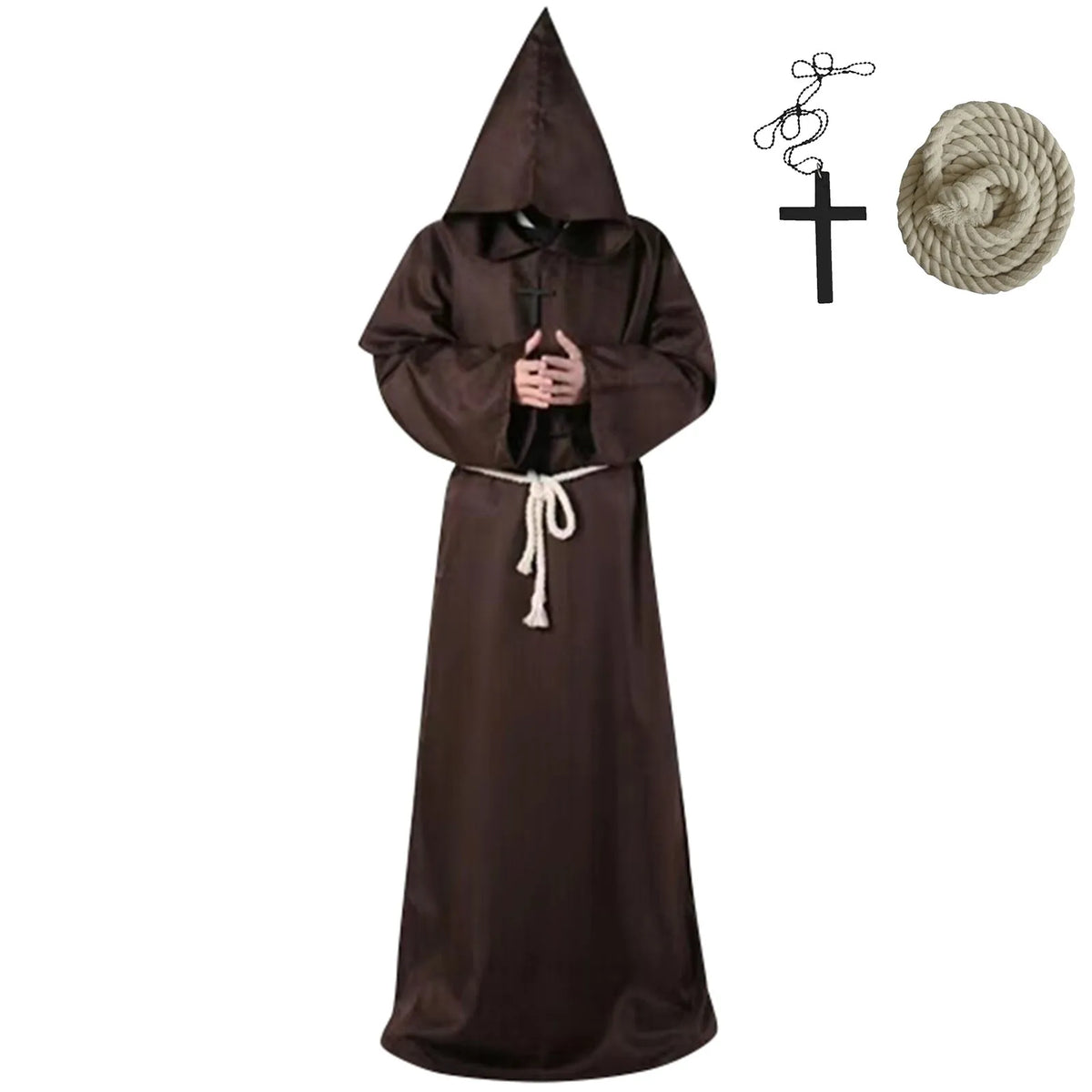 Hooded Monk Robe | Medieval Stagewear