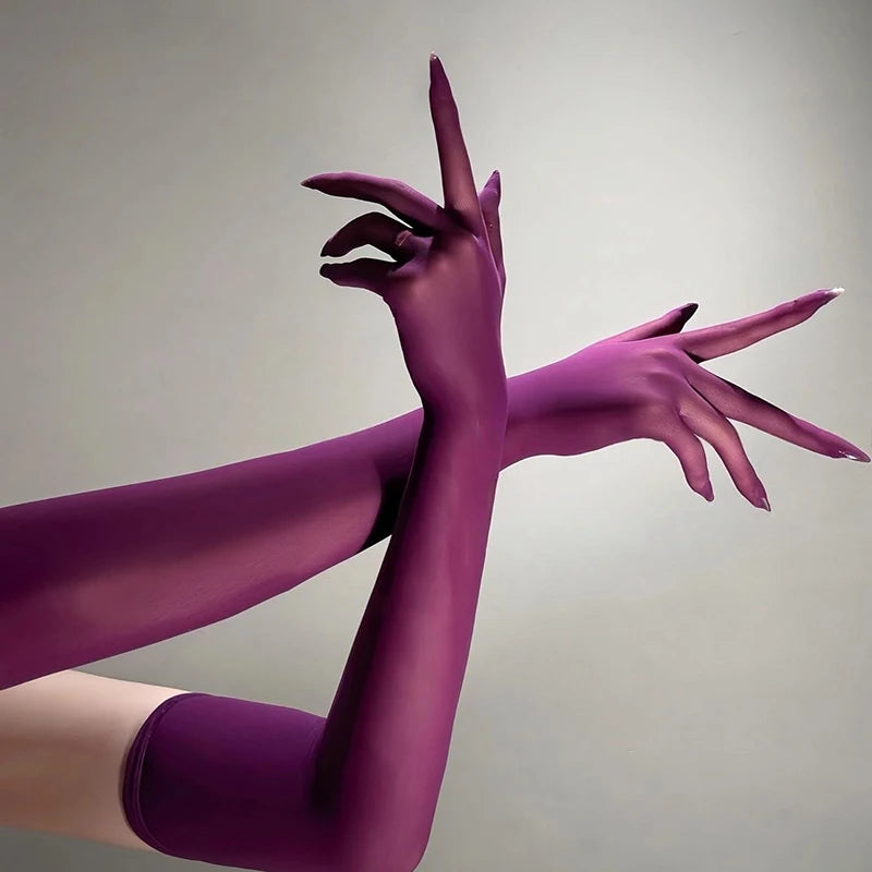 Elbow-Length Stage Gloves | Stretch Fit