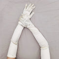 Elbow-Length Satin Gloves | Stagewear