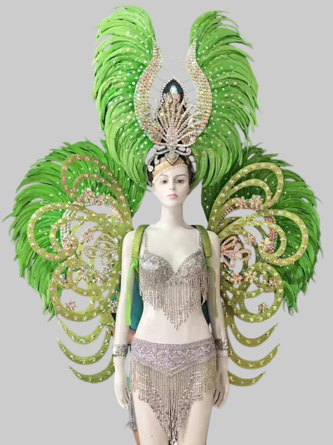 Samba Feather Headdress & Wings Set - Carnival Performance Costume