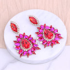 Rhinestone Drop Earrings | Clip or Pin