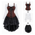 Steampunk Corset Dress | 3-Piece Set | 9 Colors | S-XXXL