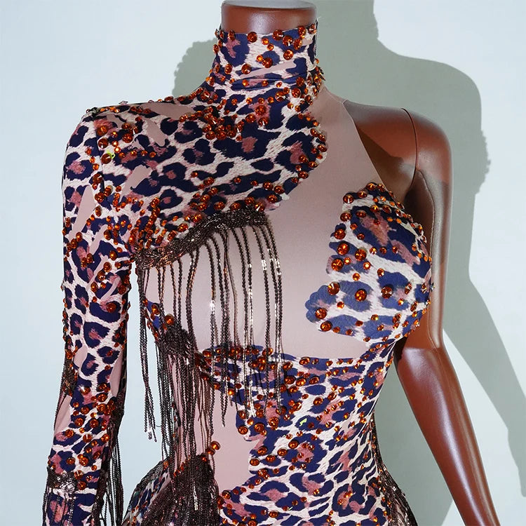 Luxe Rhythm Fringe & Rhinestone Performance Set — Multi‑Color Variants (One Size Fits S–XL)