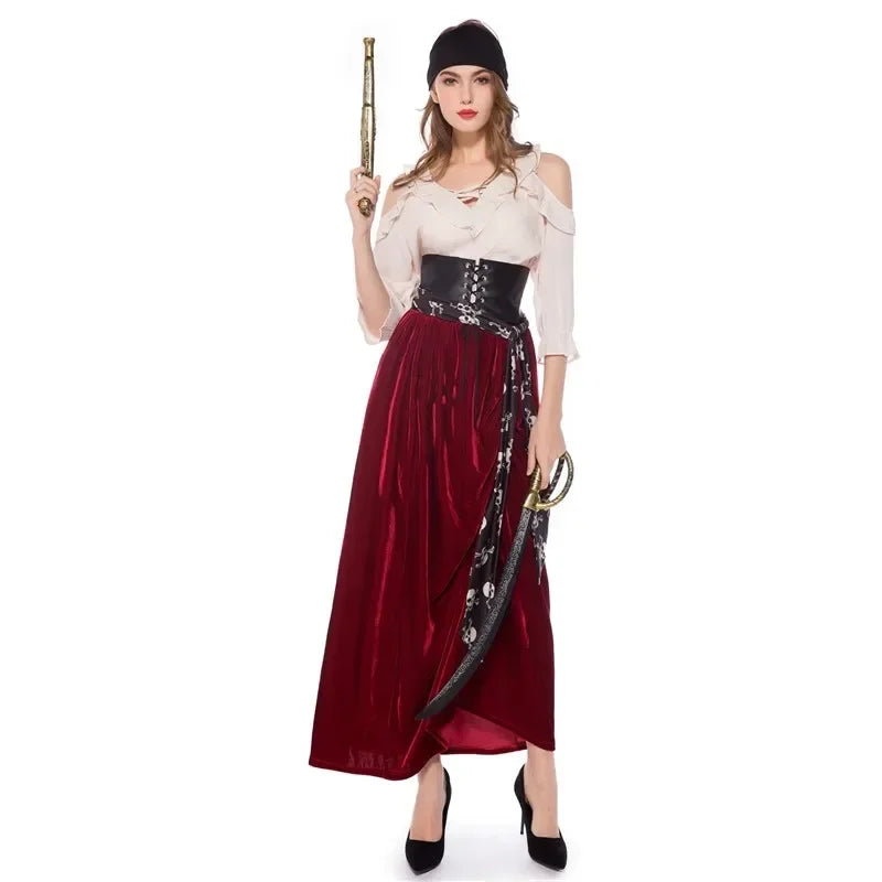 Caribbean Pirate Captain Costume | 5-Piece Set | M–XL
