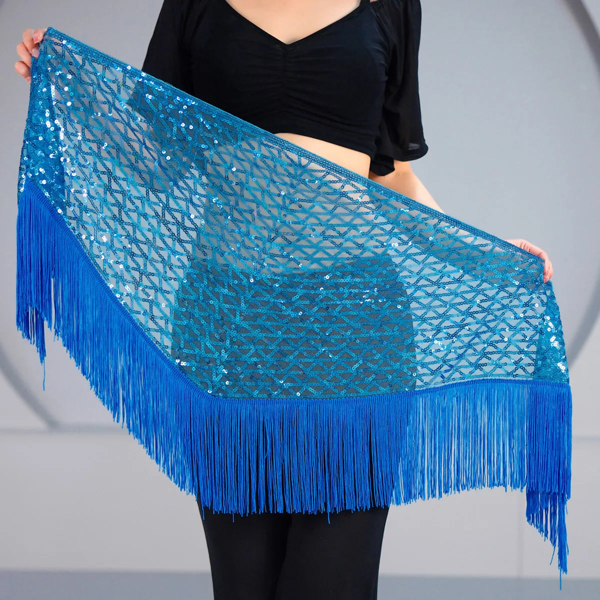 Sequin Triangle Hip Scarf | Fringe Belt | 8 Colors