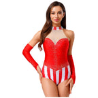 Circus Bodysuit | Rhinestones & Gloves