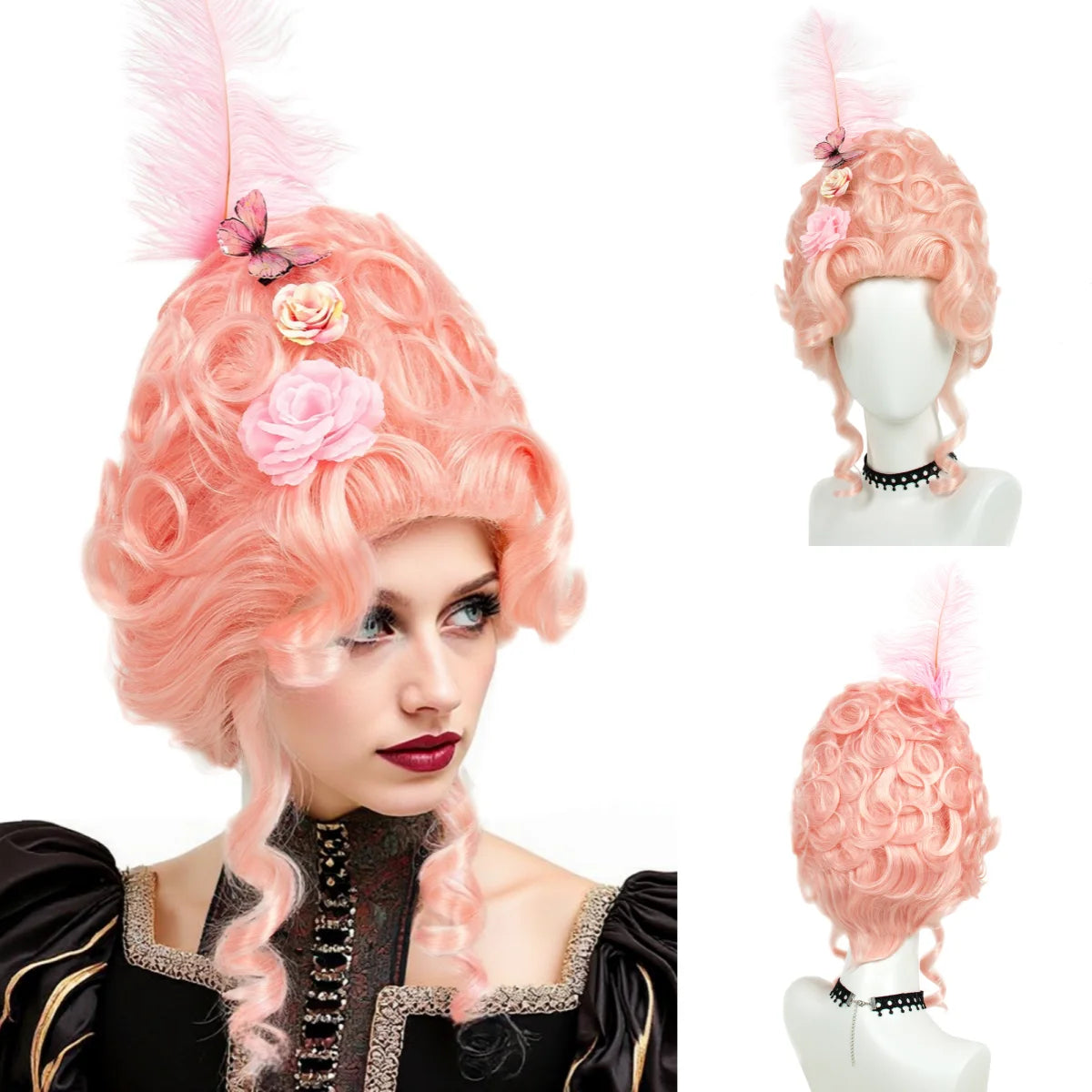 Victorian Rococo Beehive Wig | 18th Century Baroque | Curly Synthetic